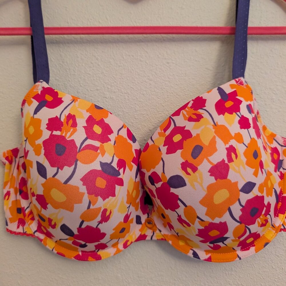 Cleo by Panache 32G Neve Orange Padded Plunge Underwire Bra